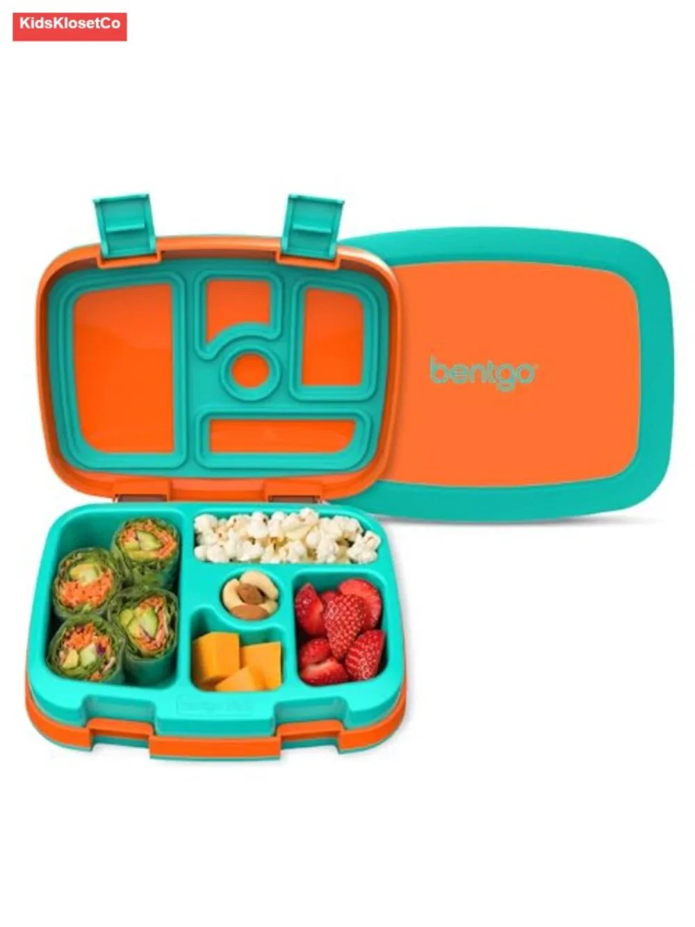 Leak-Proof 5-Compartment Bento Lunch Box for Kids Ages 3-7